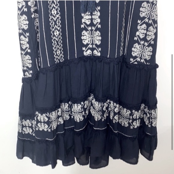 Jonathan Simkhai Embroidered Cotton Tiered Midi Dress - Picture 3 of 7